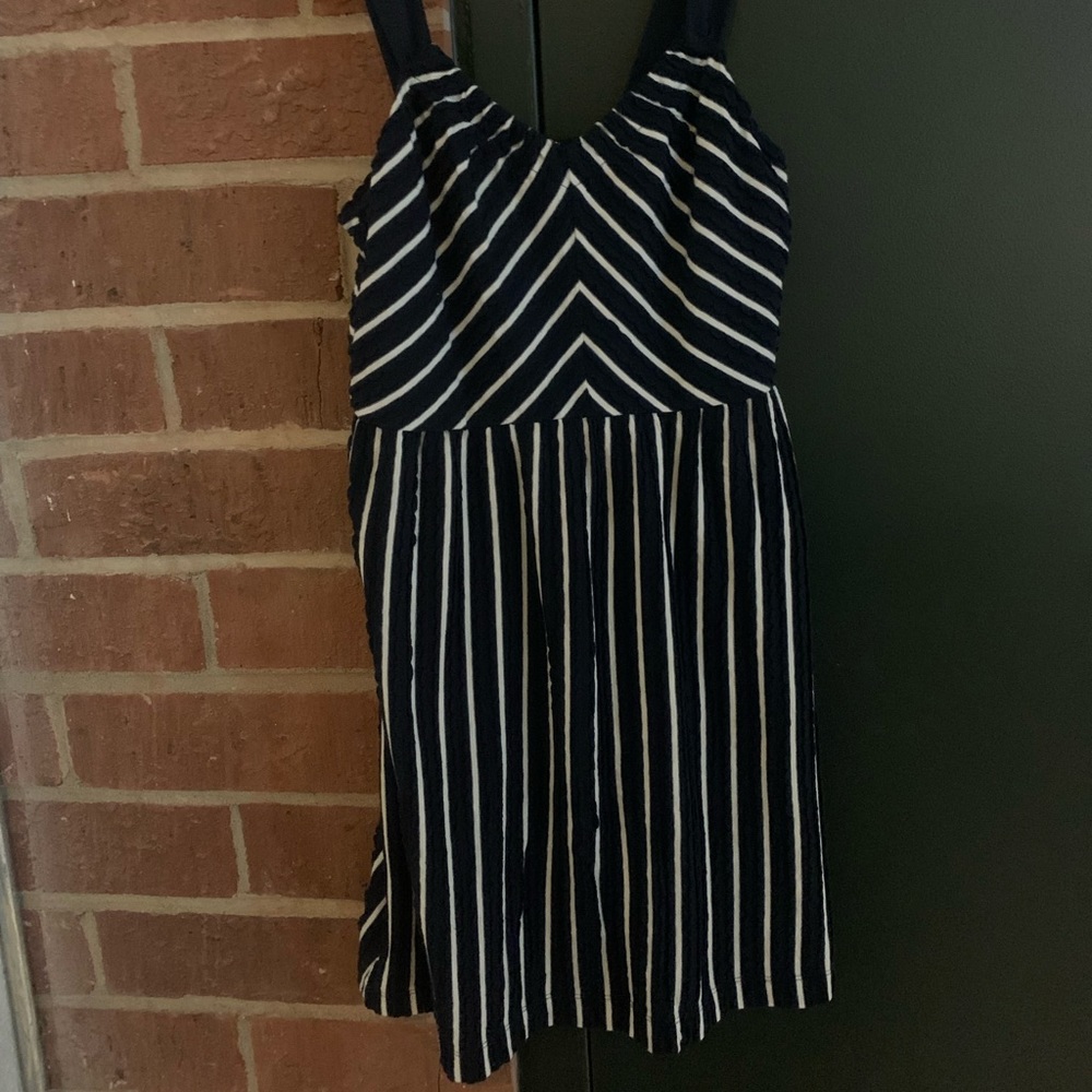 Loft Navy Blue A-Line Dress - Size 4
